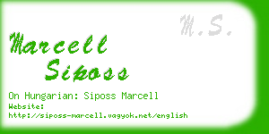 marcell siposs business card